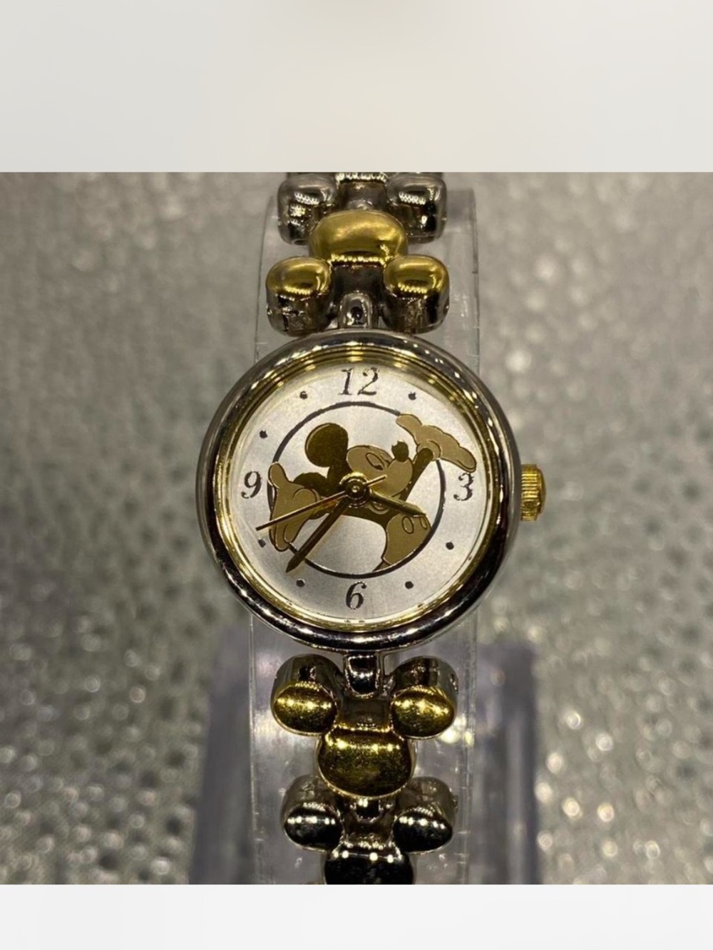 Disney *** Gold & Silver Mickey Mouse Bracelet Watch / Collectors ***